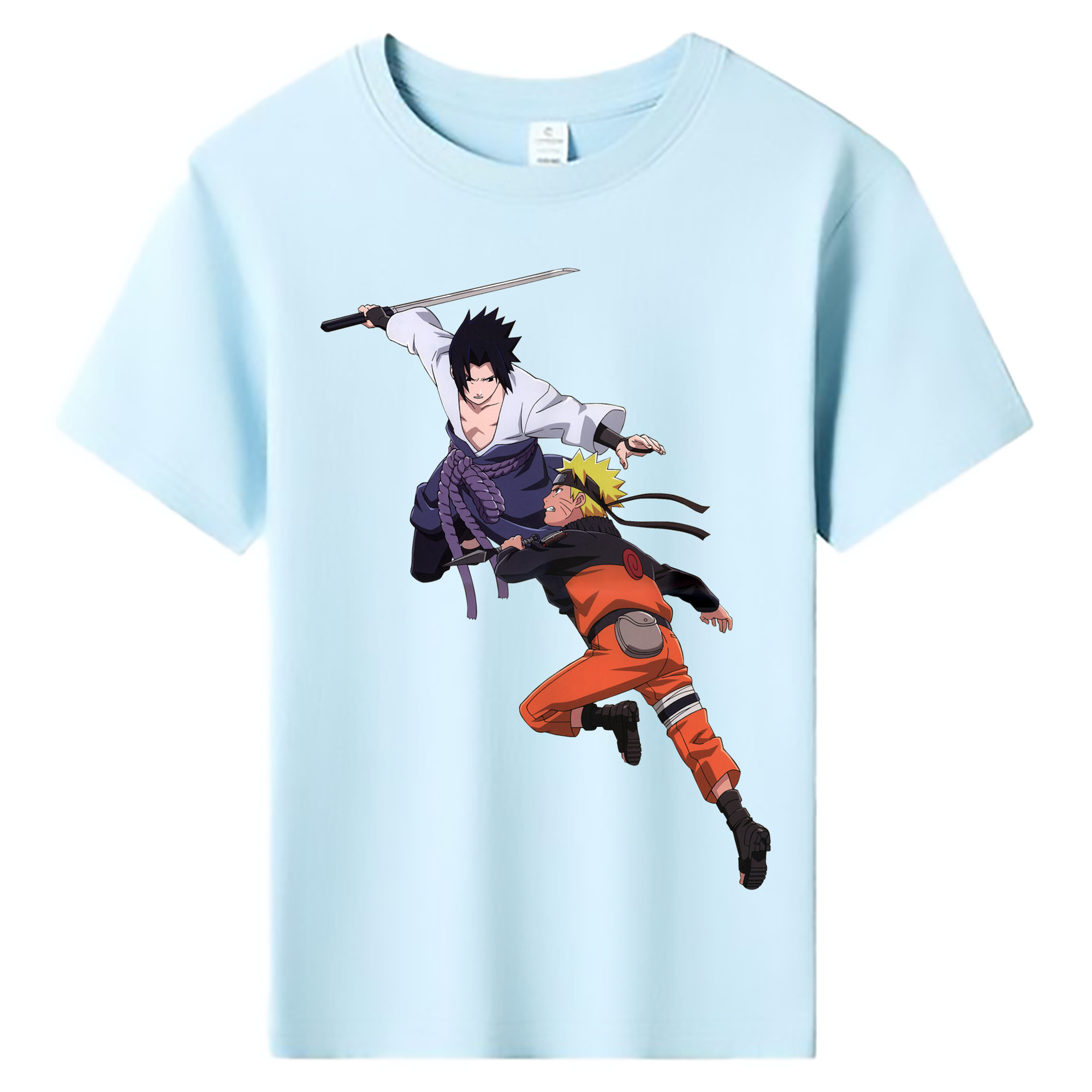 （画像用） NARUTO -ナルト- うちは サスケ Uchiha Sasuke 綿100％キッズTシャツ（フロントプリント）